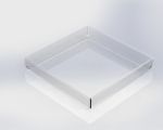 8" x 8" x 1" Frosted Clear Acrylic Tray